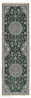 Løber Persisk tæppe - Nain - Royal - 200 x 60 cm - mørkegrøn