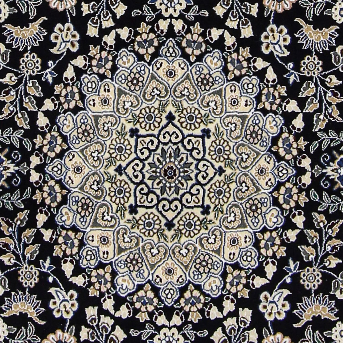 Persisk tæppe - Nain - Royal - 202 x 130 cm - mørkeblå
