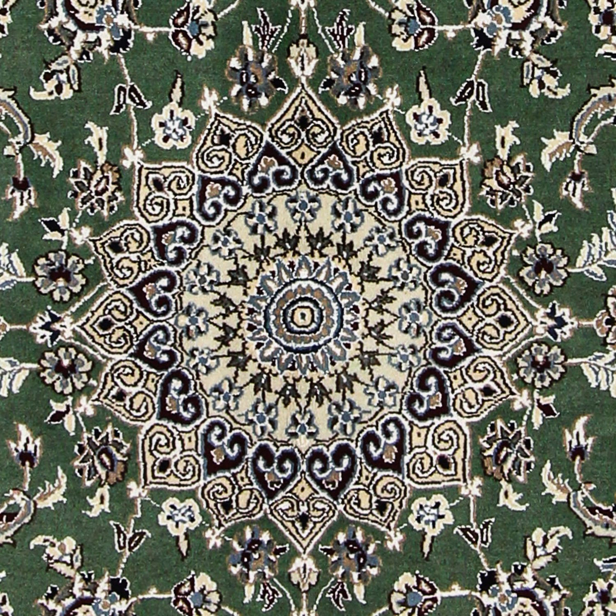 Persisk tæppe - Nain - Royal - 185 x 118 cm - mørkegrøn