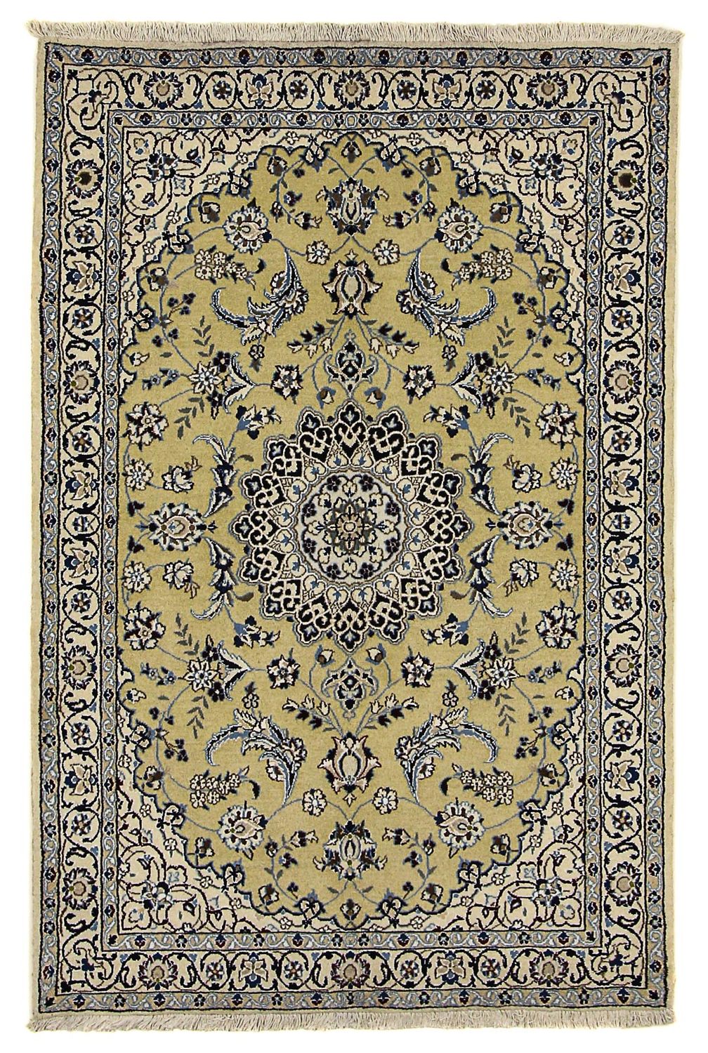 Persisk tæppe - Nain - Royal - 177 x 117 cm - olivengrøn
