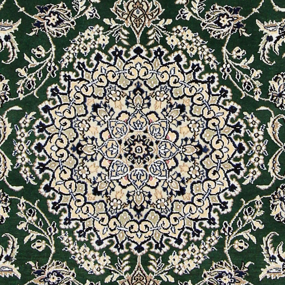 Persisk tæppe - Nain - Royal - 202 x 133 cm - mørkegrøn