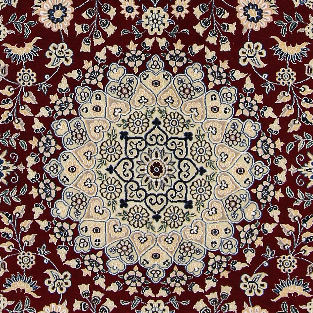 Persisk tæppe - Nain - Royal - 218 x 156 cm - mørkerød