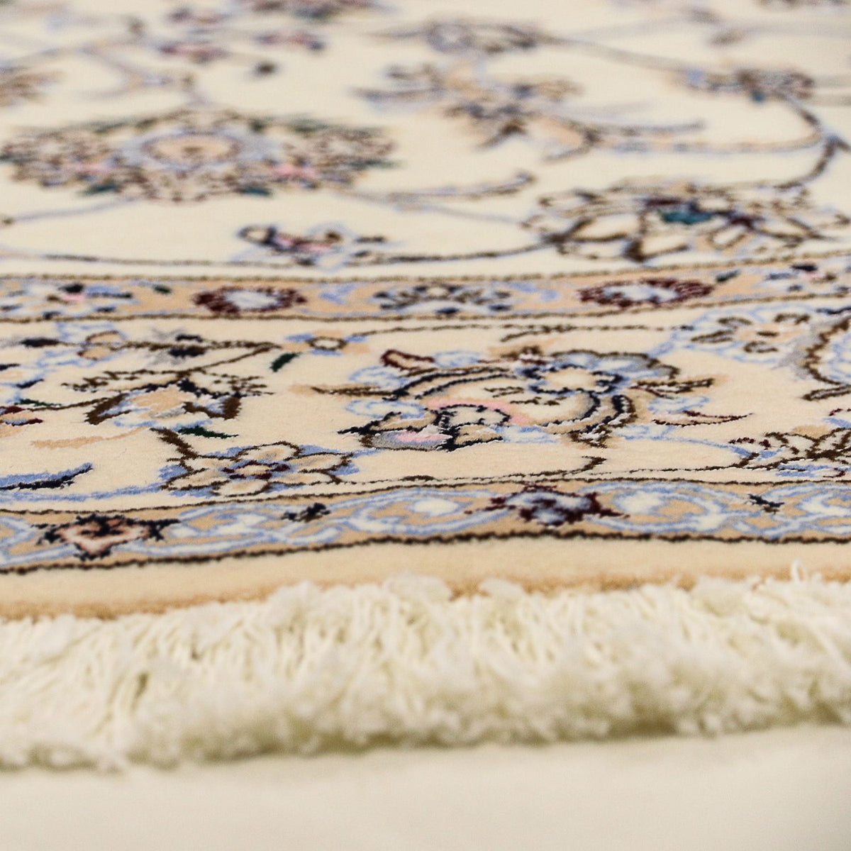 Persisk tæppe - Nain - Premium rundt - 200 x 200 cm - beige