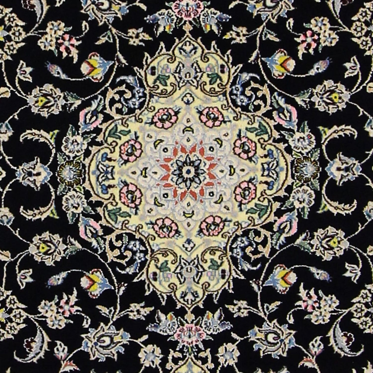Persisk tæppe - Nain - Premium - 117 x 80 cm - mørkeblå