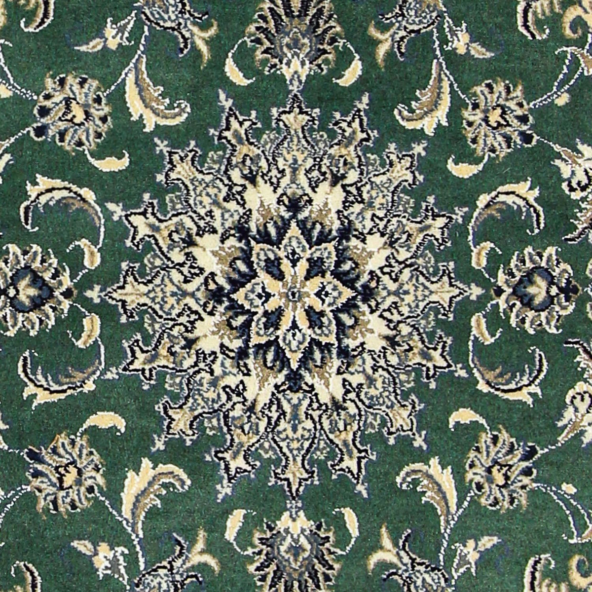 Persisk tæppe - Nain - 203 x 115 cm - mørkegrøn