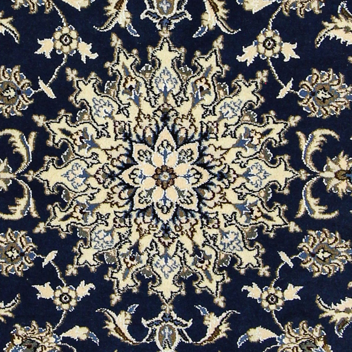 Persisk tæppe - Nain - 203 x 120 cm - mørkeblå