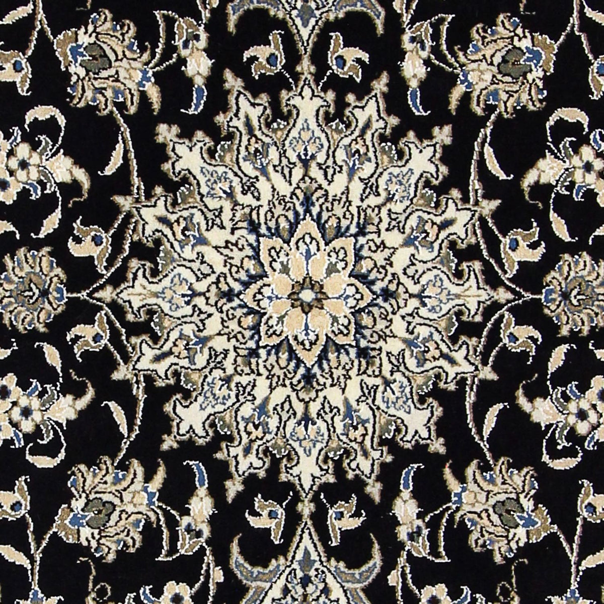 Persisk tæppe - Nain - 207 x 146 cm - mørkeblå