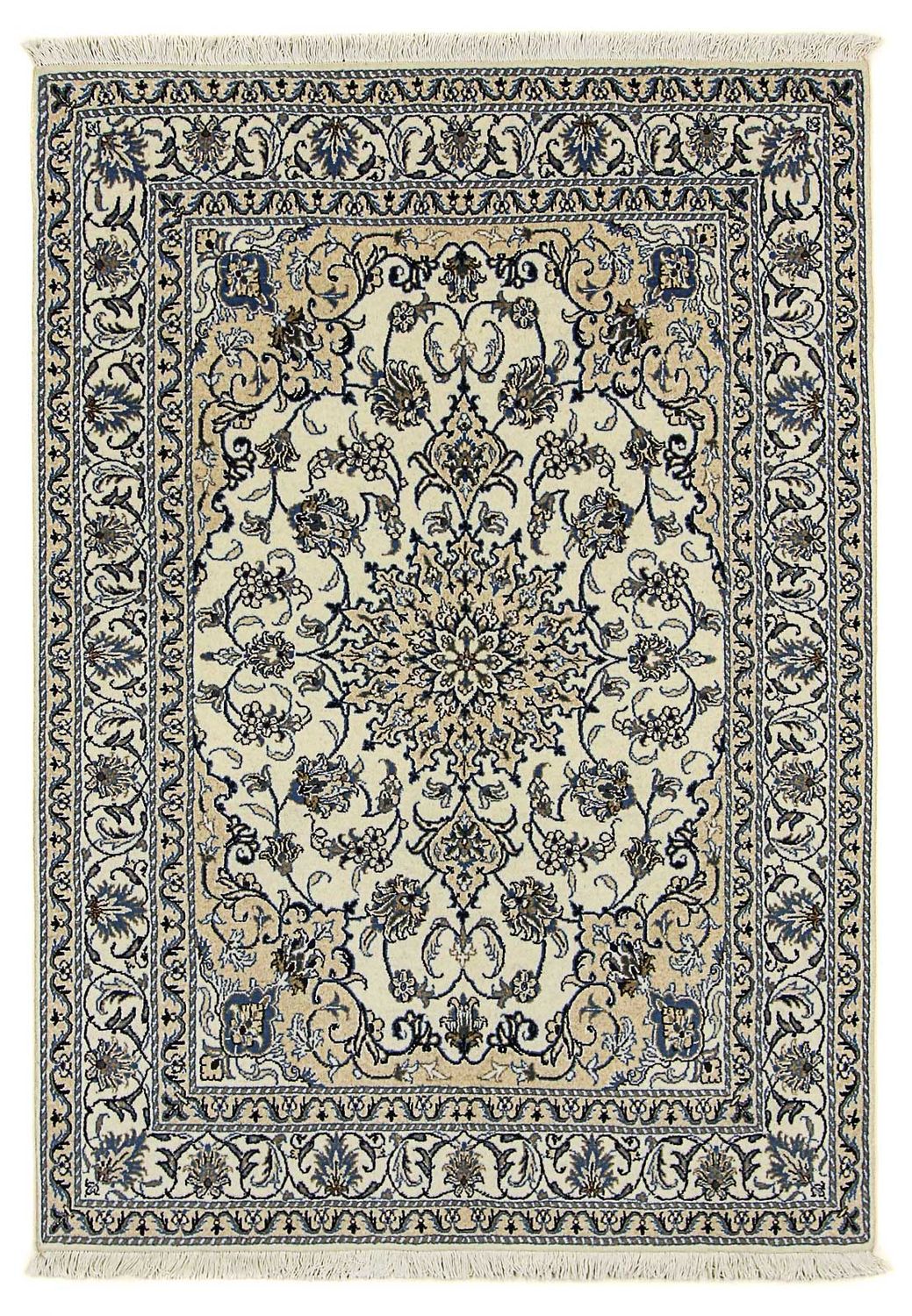 Persisk tæppe - Nain - 200 x 144 cm - beige