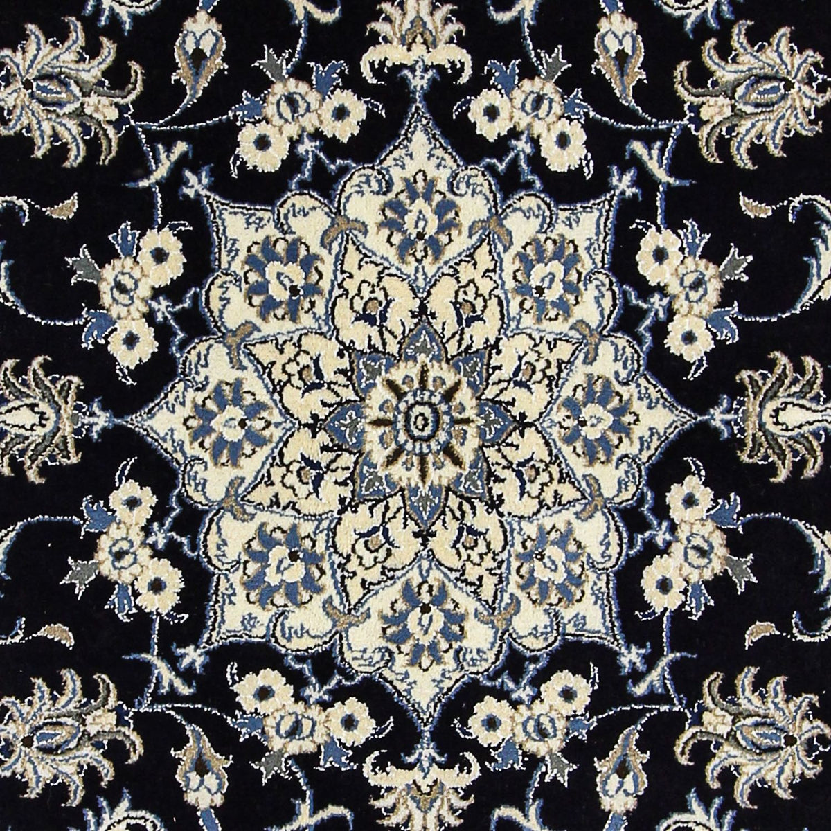 Persisk tæppe - Nain - 235 x 165 cm - mørkeblå