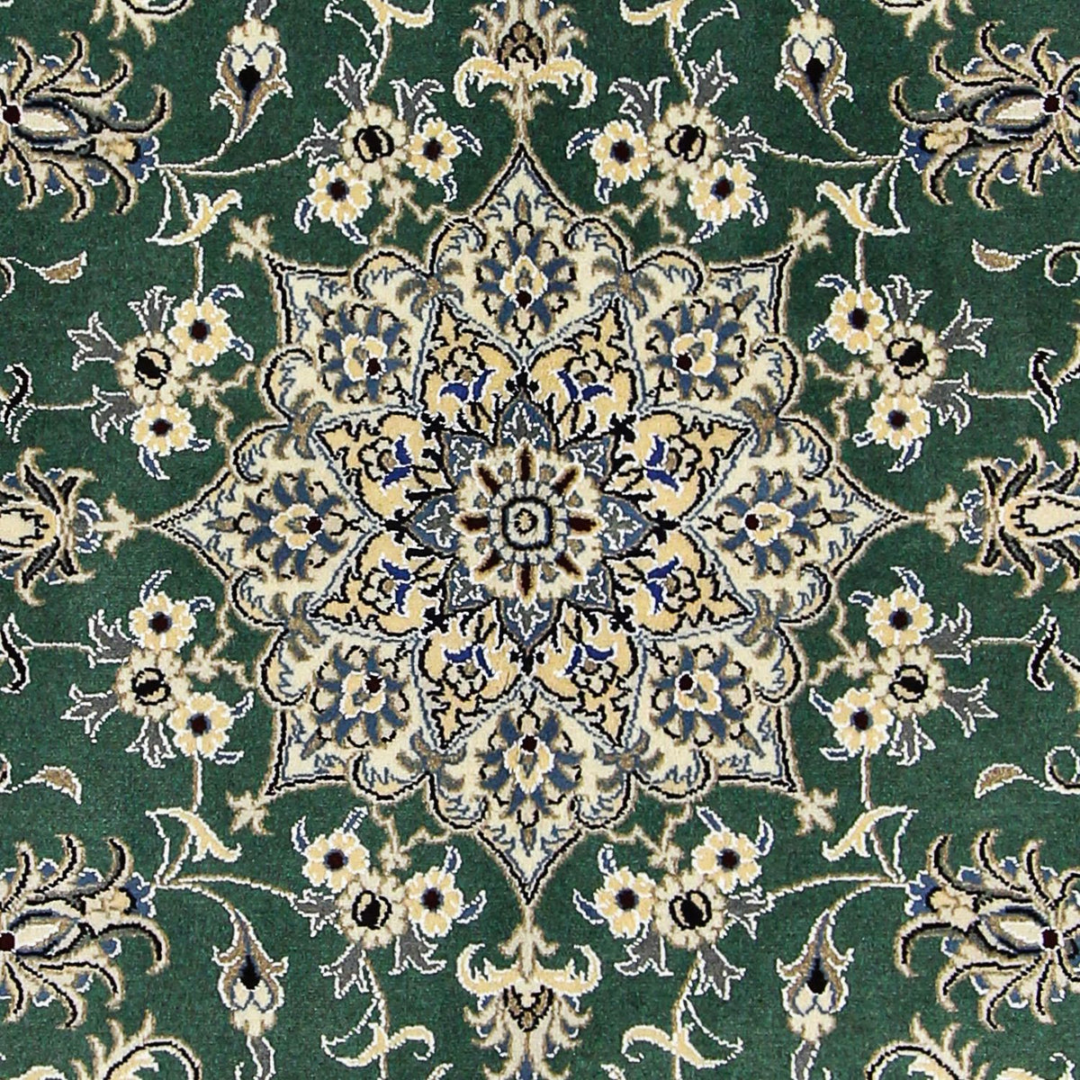 Persisk tæppe - Nain - 237 x 168 cm - mørkegrøn