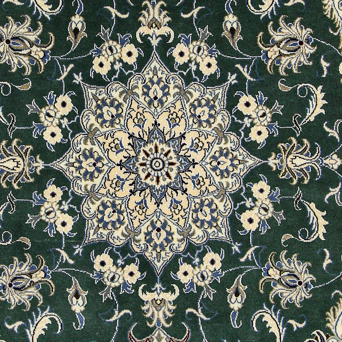 Persisk tæppe - Nain - 245 x 170 cm - mørkegrøn