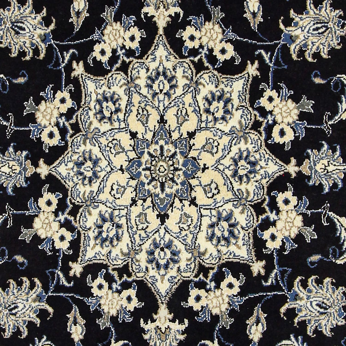 Persisk tæppe - Nain - 240 x 166 cm - mørkeblå