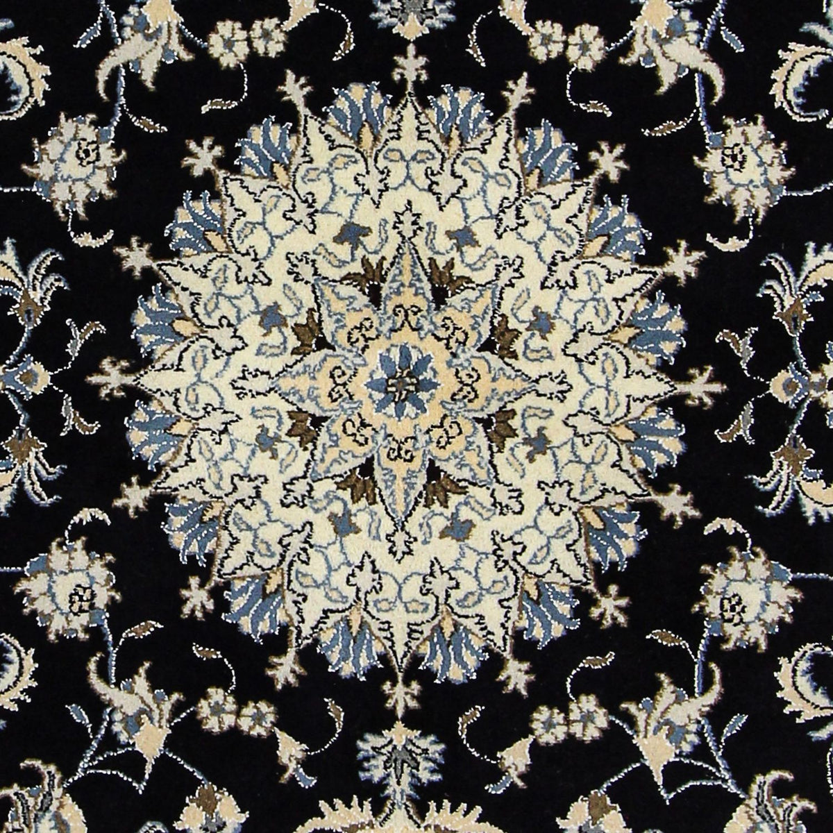 Persisk tæppe - Nain - 240 x 170 cm - mørkeblå