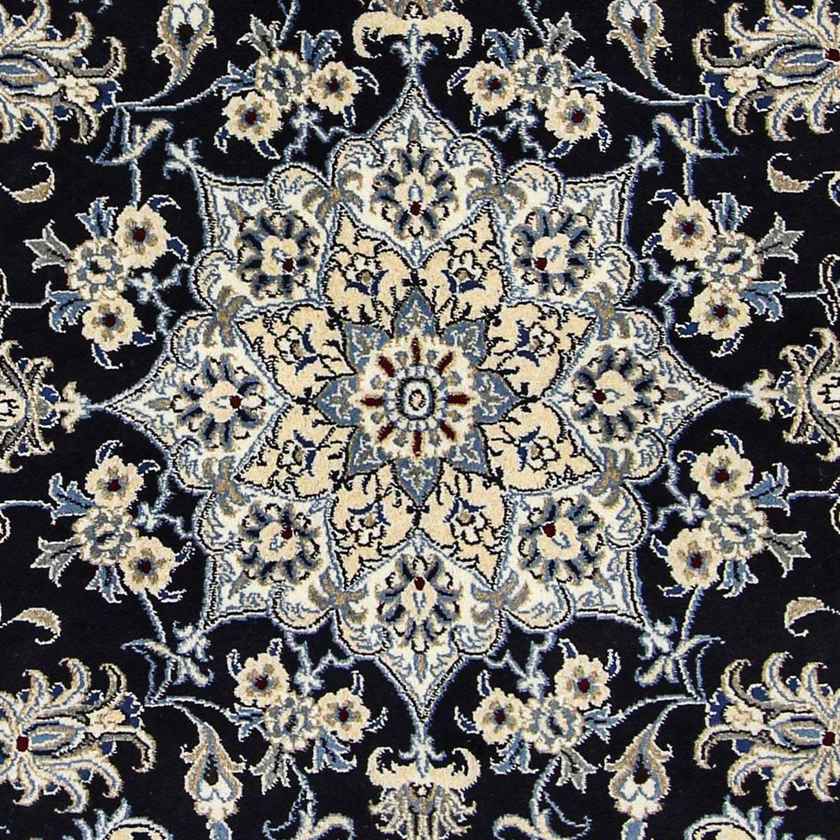 Persisk tæppe - Nain - 235 x 168 cm - mørkeblå