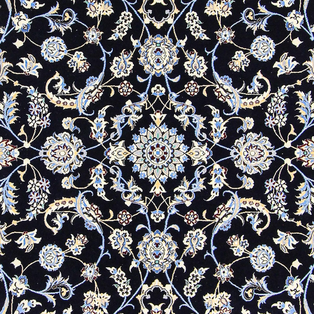 Persisk tæppe - Nain - Premium - 300 x 200 cm - mørkeblå