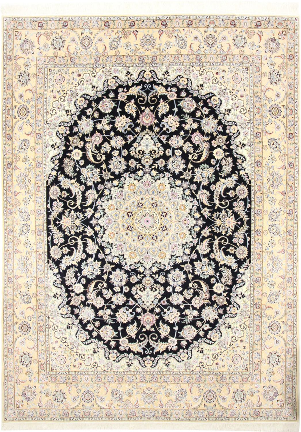 Persisk tæppe - Nain - Royal - 350 x 254 cm - mørkeblå