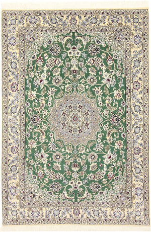 Persisk tæppe - Nain - Royal - 198 x 130 cm - grøn