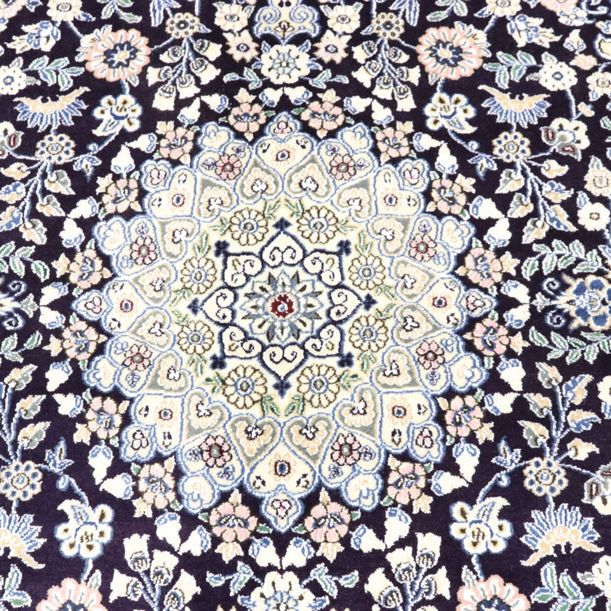 Persisk tæppe - Nain - Royal - 204 x 128 cm - mørkeblå
