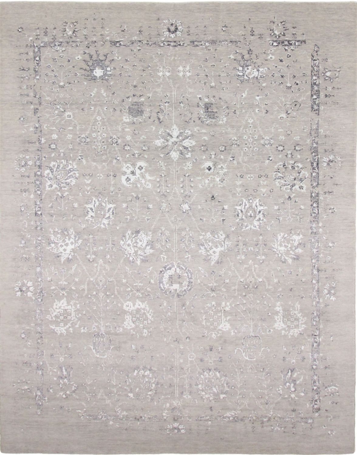Designer tæppe - 305 x 244 cm - sølv