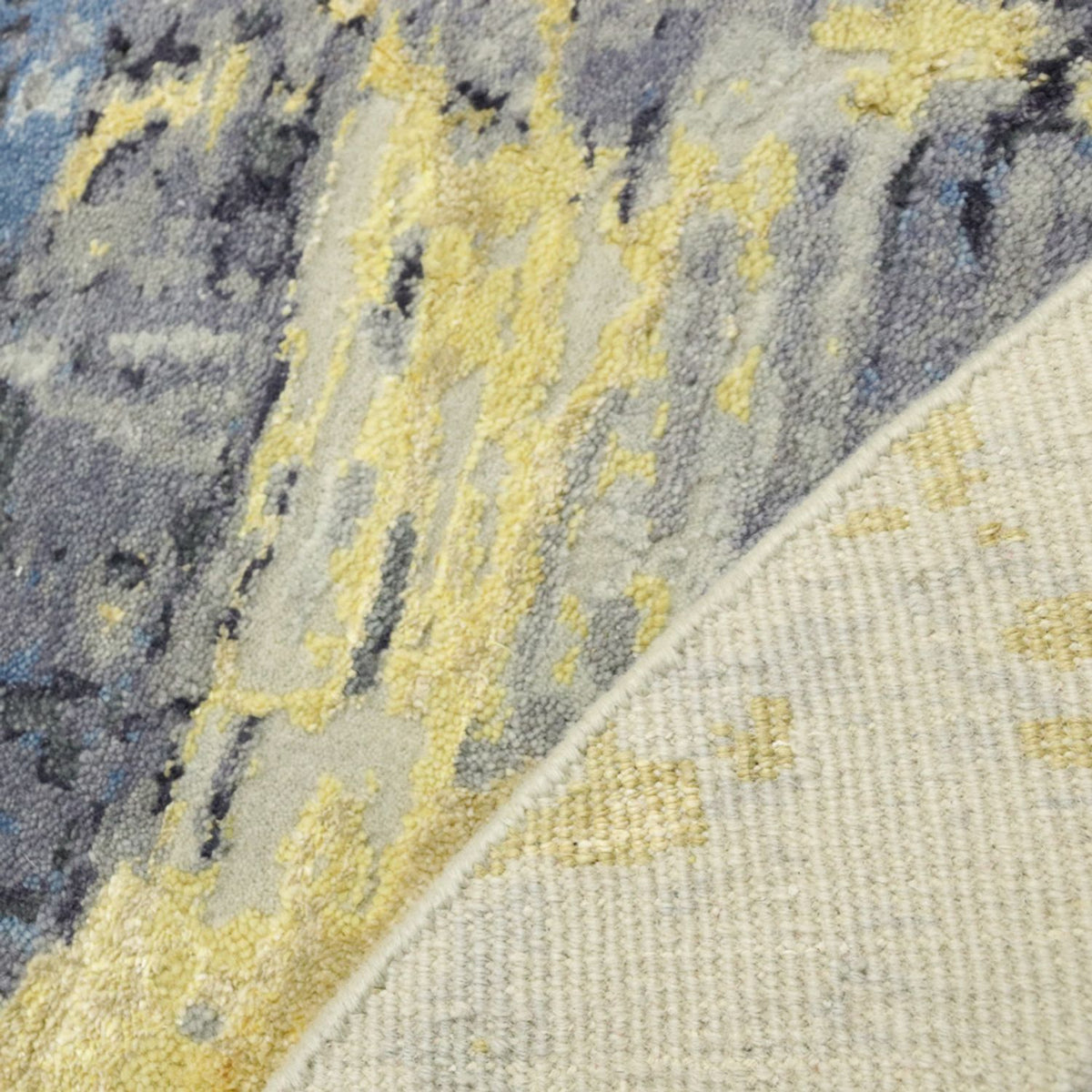 Designer tæppe rundt - 249 x 249 cm - flerfarvet