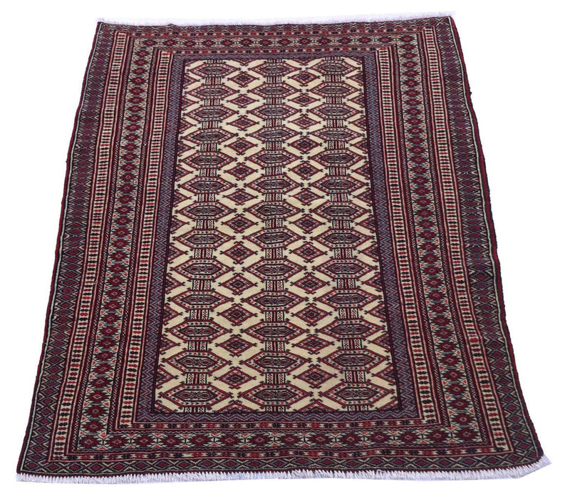 Afghansk tæppe - 164 x 121 cm - bordeaux rød