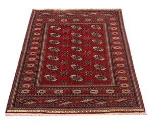 Afghansk tæppe - 180 x 130 cm - rød