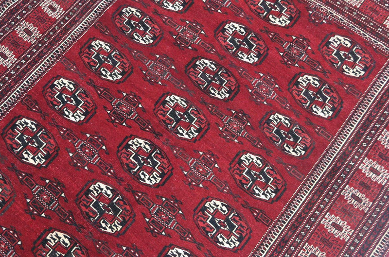Afghansk tæppe - 180 x 130 cm - rød