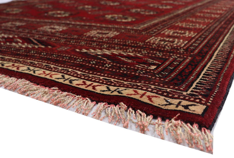 Afghansk tæppe - 180 x 130 cm - rød