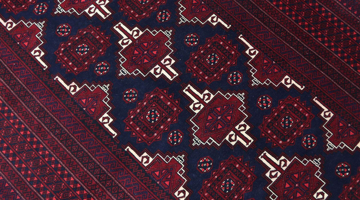 Baluch-tæppe - 205 x 127 cm - mørkerød