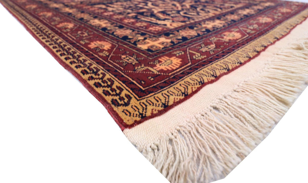 Afghansk tæppe - 150 x 100 cm - sort