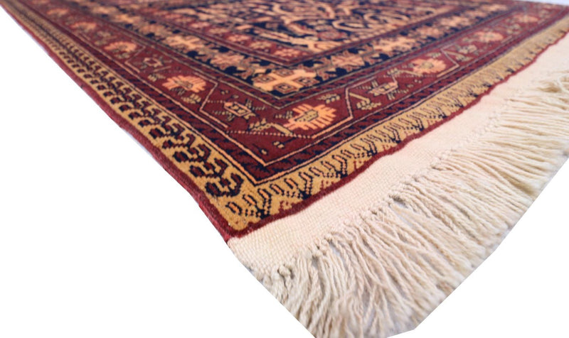 Afghansk tæppe - 150 x 100 cm - sort