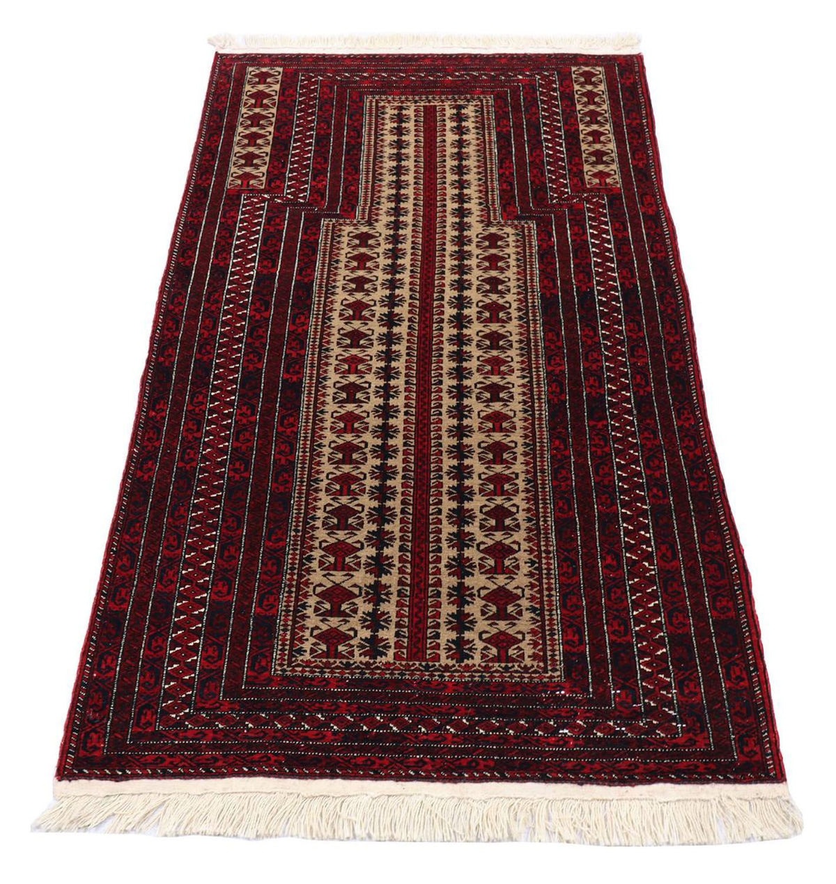 Baluch-tæppe - 120 x 80 cm - mørkerød