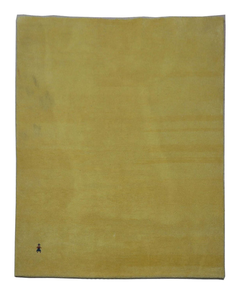 Gabbeh Tæppe - Loribaft Persisk - 155 x 128 cm - olivengrøn