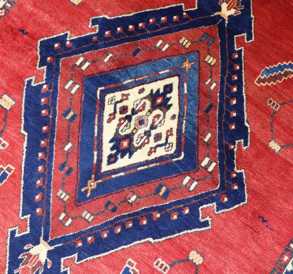 Persisk tæppe - Nomadisk - 212 x 154 cm - rød