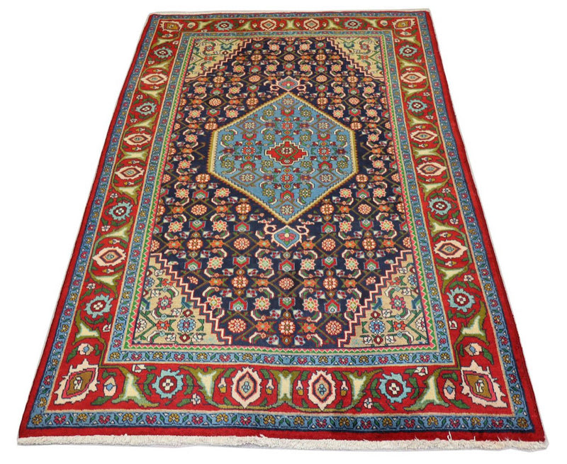 Persisk tæppe - Nomadisk - 203 x 137 cm - mørkeblå