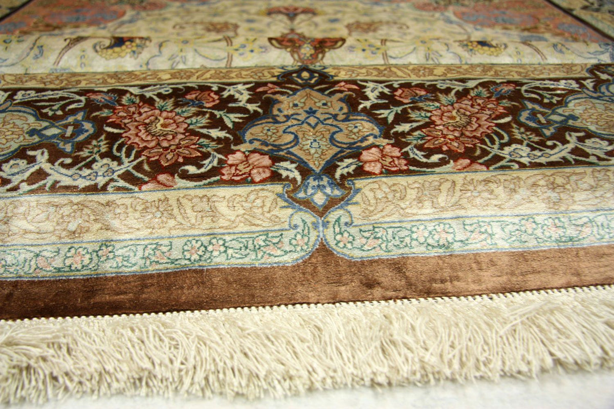Silketæppe - Ghom Silk - Premium - 240 x 155 cm - beige