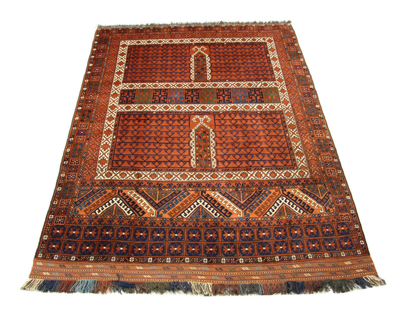 Afghansk tæppe - 252 x 198 cm - brun
