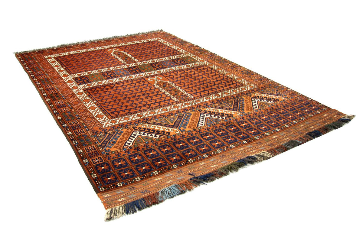 Afghansk tæppe - 252 x 198 cm - brun