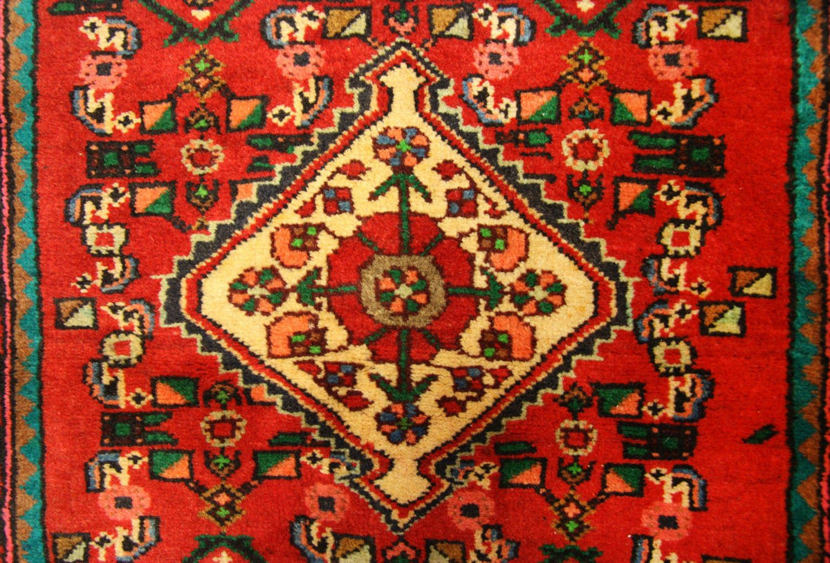 Løber Persisk tæppe - Nomadisk - 367 x 80 cm - rød