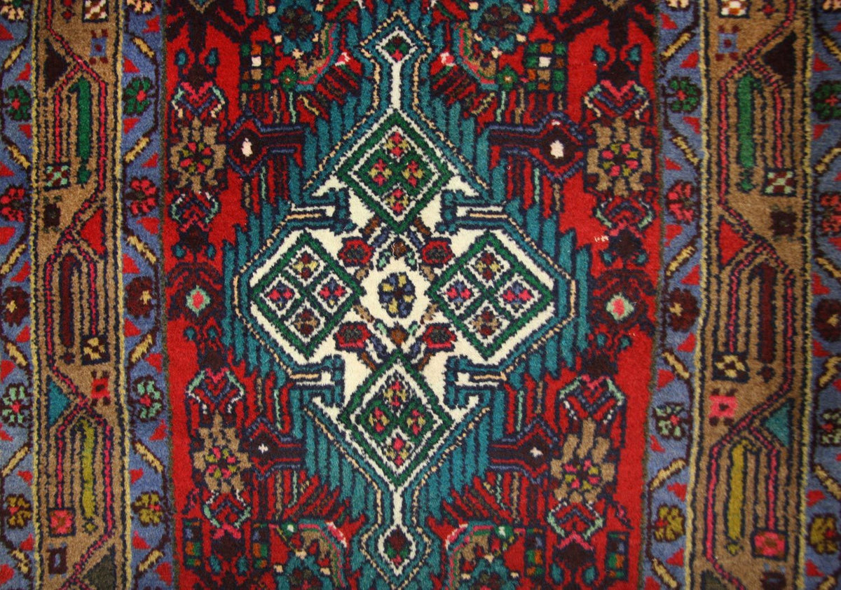Løber Persisk tæppe - Nomadisk - 317 x 82 cm - rød