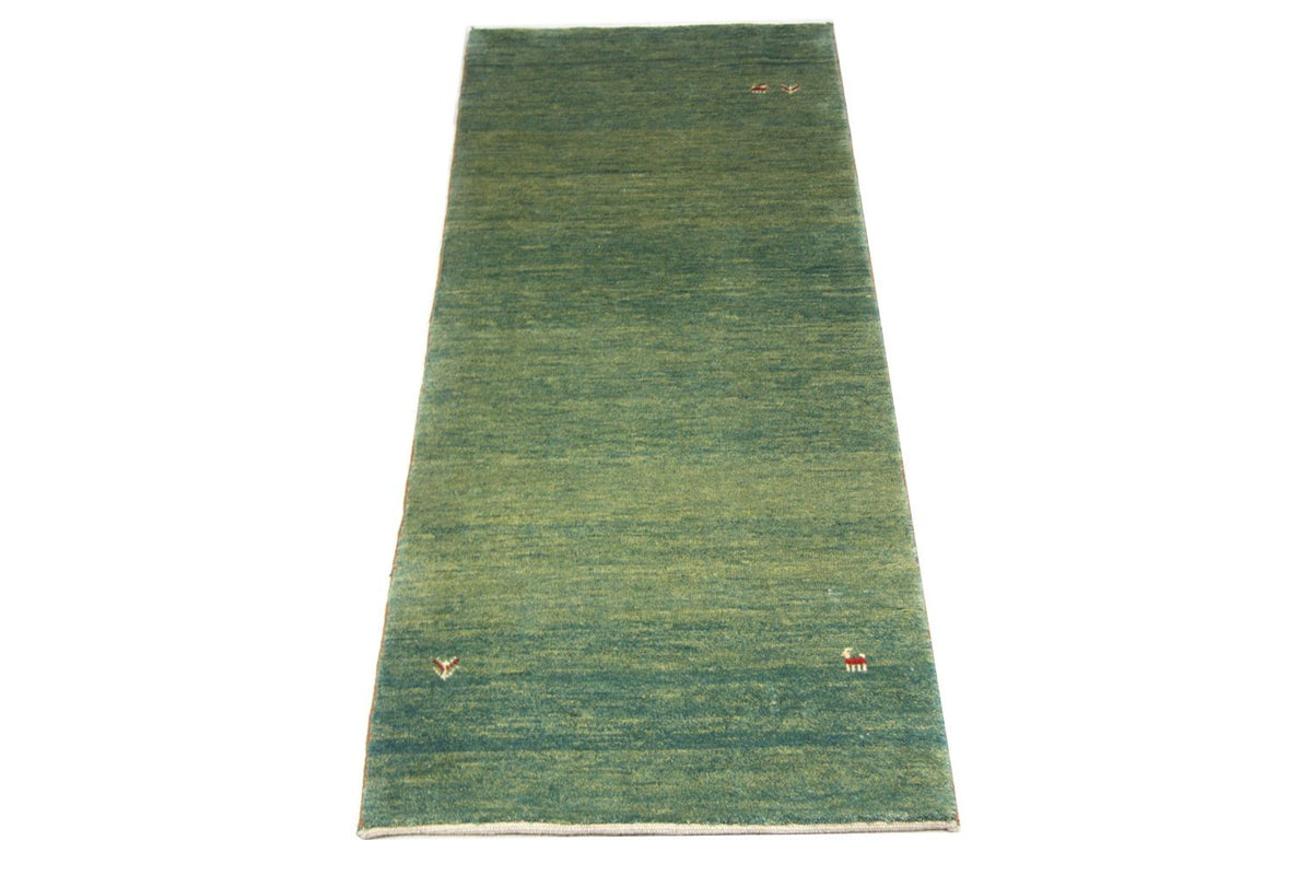 Løber Gabbeh-tæppe - Persisk - 247 x 90 cm - grøn