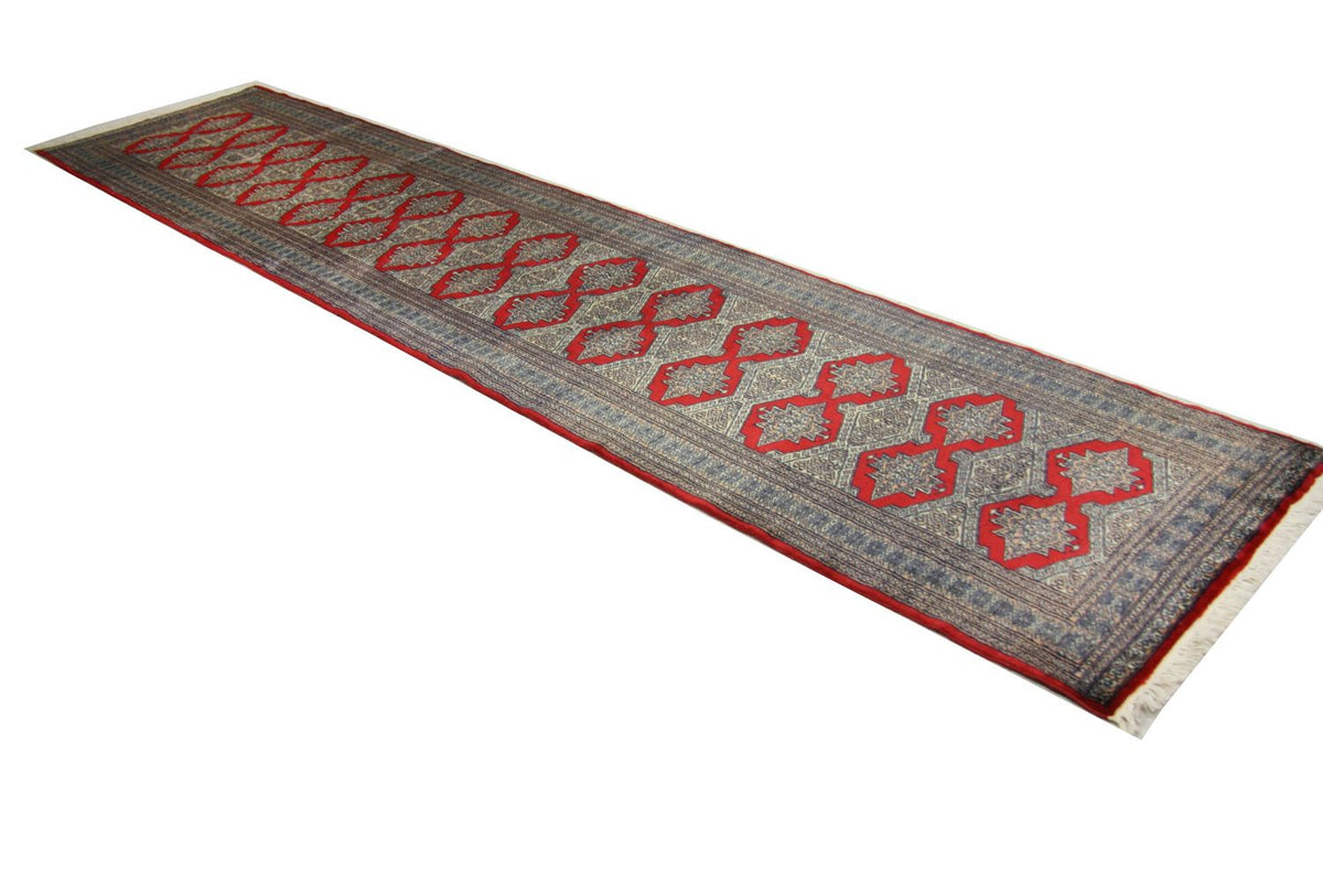 Løber Pakistan Tæppe - 343 x 76 cm - rød