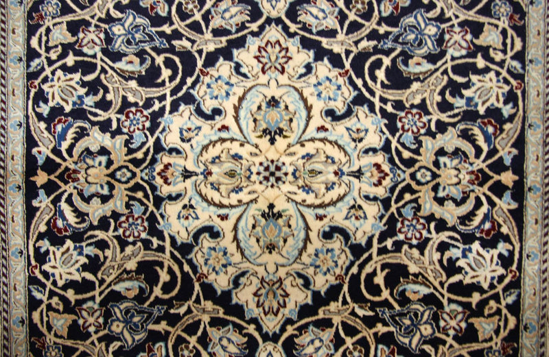 Persisk tæppe - Nain - Premium - 152 x 106 cm - mørkeblå