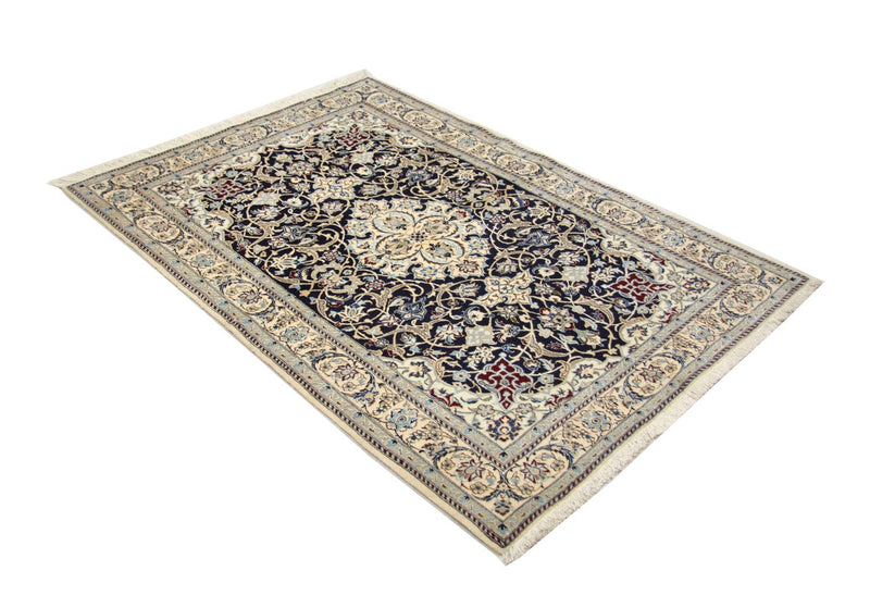 Persisk tæppe - Nain - Premium - 152 x 106 cm - mørkeblå
