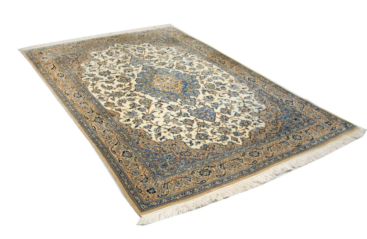 Persisk tæppe - Nain - Premium - 190 x 127 cm - naturlig hvid