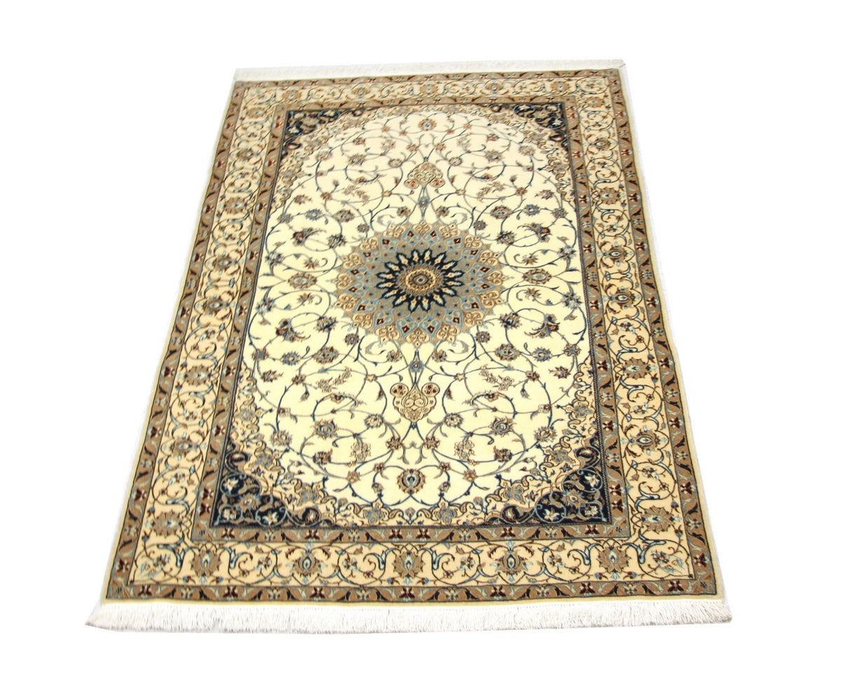 Persisk tæppe - Nain - Premium - 205 x 125 cm - naturlig hvid