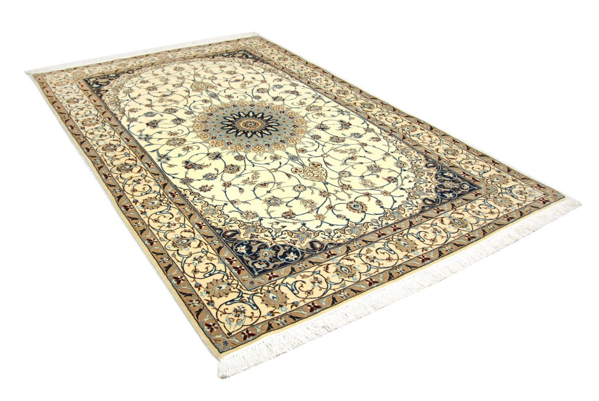 Persisk tæppe - Nain - Premium - 205 x 125 cm - naturlig hvid