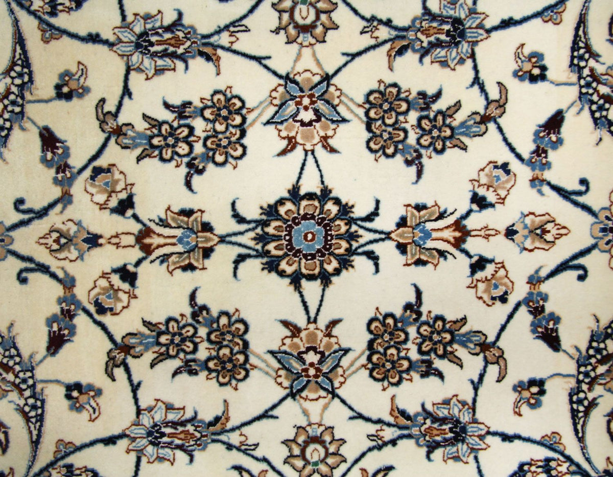 Persisk tæppe - Nain - Premium - 253 x 165 cm - naturlig hvid