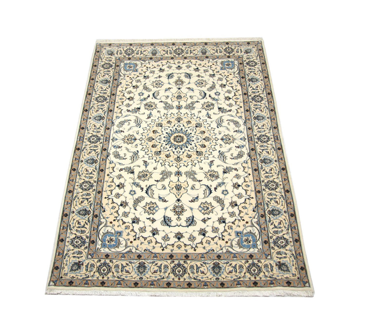 Persisk tæppe - Nain - Premium - 212 x 135 cm - naturlig hvid