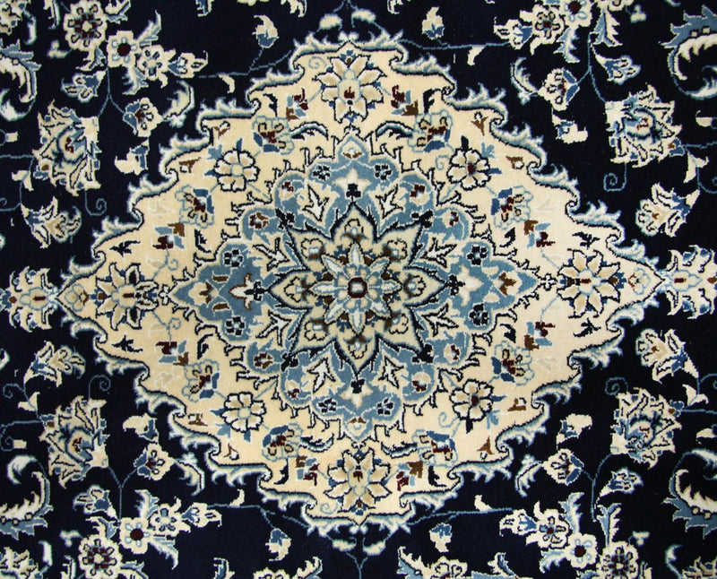 Persisk tæppe - Nain - Premium - 256 x 172 cm - mørkeblå